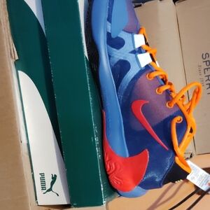 Nike Blue and Orange Athletic Shoes
